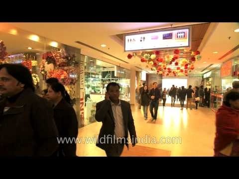 Christmas decorations in the center hall at the Select citywalk shopping mall