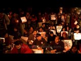 Jawaharlal Nehru University Students' Union (JNUSU) candle night vigil at Safdarjung