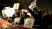 People shouting slogans demanding justice for gang rape victim, Safdarjung