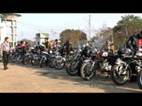 Bikers getting ready for the Northeast Riders meet at Hornbill festival, Nagaland