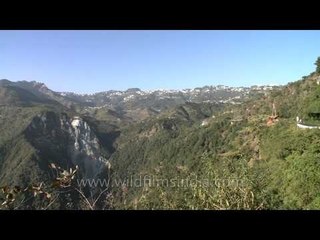 Mussoorie hill station as seen from above Dehra dun