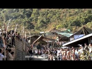 Indigenous Naga acrobatic or gymnastic feat without gear on Hornbill Festival '12