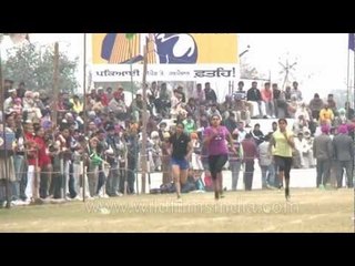 Womens' race in the rural olympics at Qila Raipur