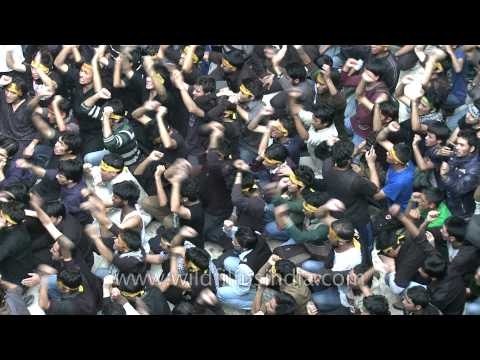 Shias' religious war cries at the Imambara on Muharram