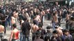 Muslims flagellate themselves during  Muharram procession