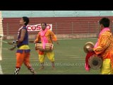 Manipuri pung cholom and stick dance at Dr. Ambedkar Stadium, New Delhi!