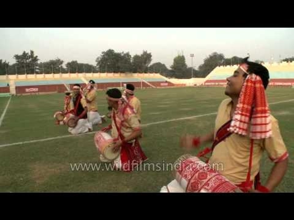 Bihu music & dance on the 6th North East Tamchon Football Trophy