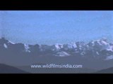 Range of snow peaks as seen from Laal Tibba and Sister Bazaar, Mussoorie