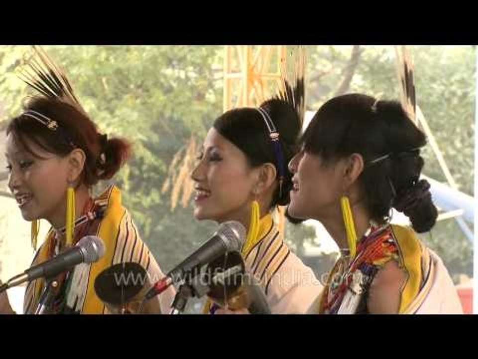 Tetseo Sisters introducing Naga folk music to school kids in Delhi