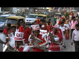 Om Band of Delhi procession on Ganesh Chaturthi