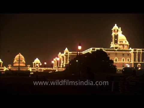 Illuminated Rashtrapati bhawan welcoming the arrival of Diwali!