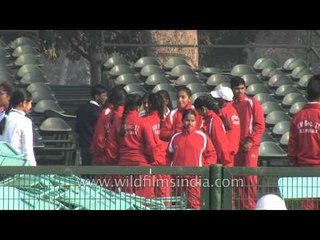 Young participants on the final day rehearsal for Republic Day, Delhi