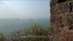 Offshore oil drilling as seen from Fort Aguada, Goa