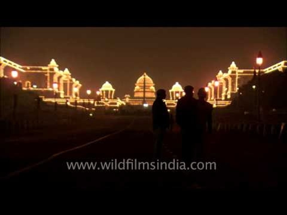 Rashtrapati bhawan decorated with LED lights!