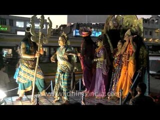 People performing on Ganesh chaturthi- Delhi