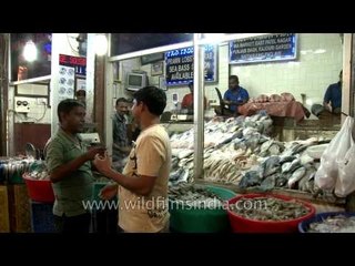 Seafood corner at INA Market, Delhi