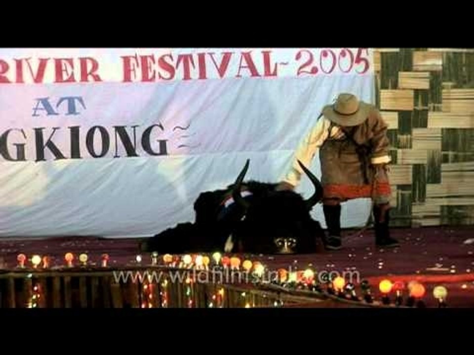 Dramatic animal dance at Siang River Fest', Arunachal Pradesh