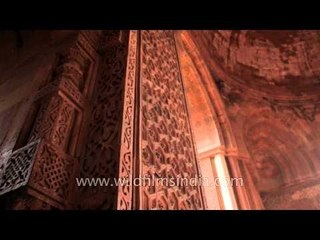 Intricate lattice-work within the Qutub minar complex