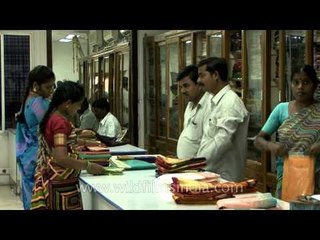 Women love to shop! Saree shop in Chennai