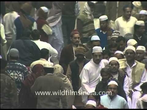 Crowded street of old Delhi on the occasion of Bakri-Eid
