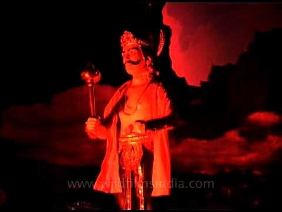 Showcasing an epic Hindu mythological event during Ganeshotsav