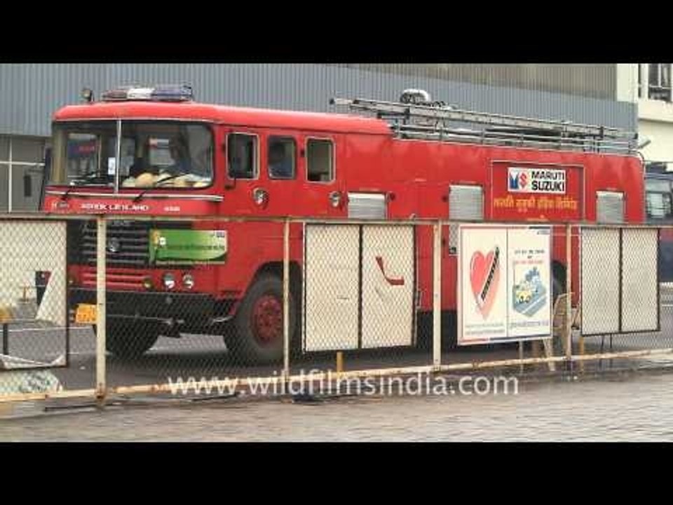 Fire engine at Maruti Suzuki factory, Manesar
