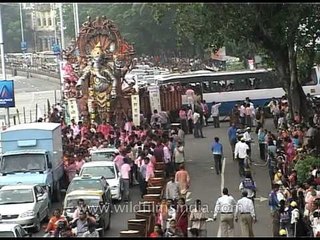 Size does matter! Ganesha statues compete with each other during Ganeshotsav