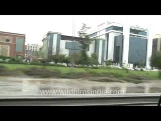 Water logging en route Gurgaon during monsoon