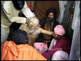 Last rites of a holy man in India: Hindu burial
