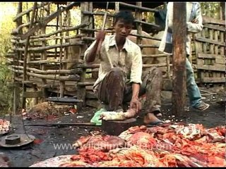 Cow meat for sale in largely Hindu India!