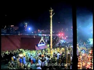 Sabarimala temple lit up with lights!