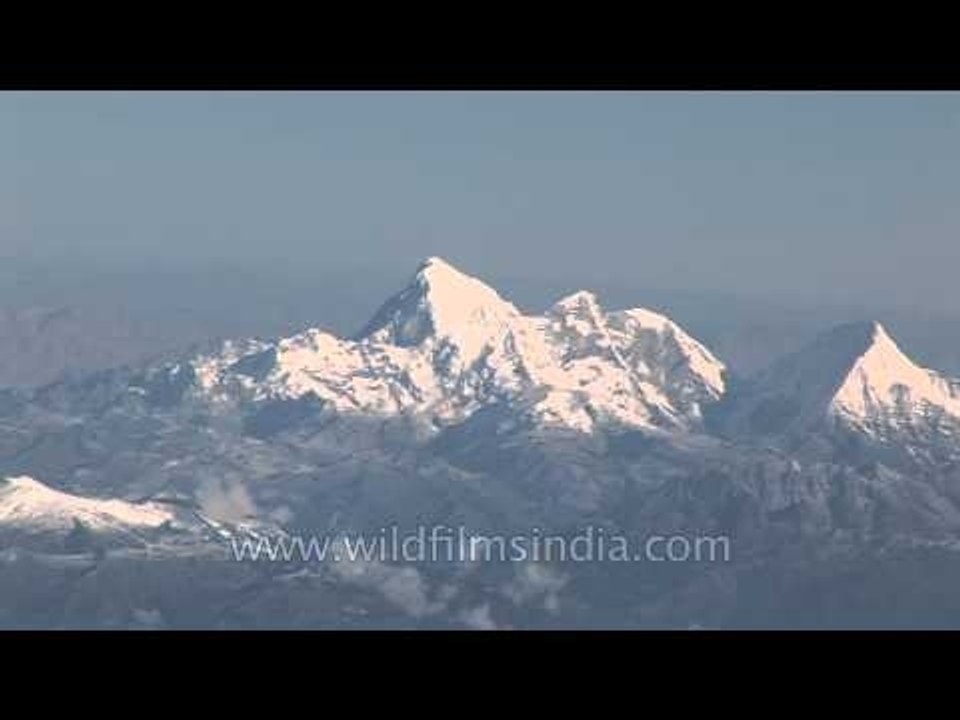 Aerial footage of north-east India: West Bengal and Chomolhari in Bhutan Himalaya
