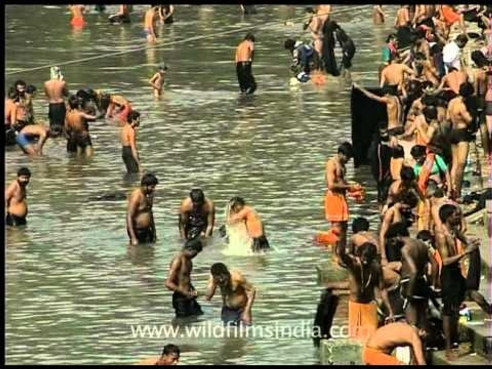 Devotees cleanse themselves at Sabarimala temple!