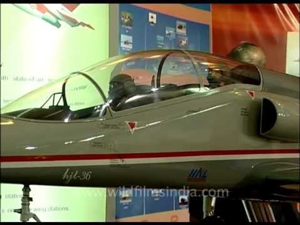 HAL HJT-36 Sitara jet trainer aircraft of the Indian Air Force - video ...