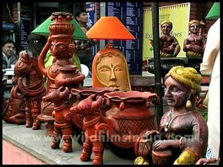 Figurines and crafts for sale in Dilli Haat