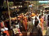 Lord Ayyappan devotees carrying Irumudi - holy bundle on their head