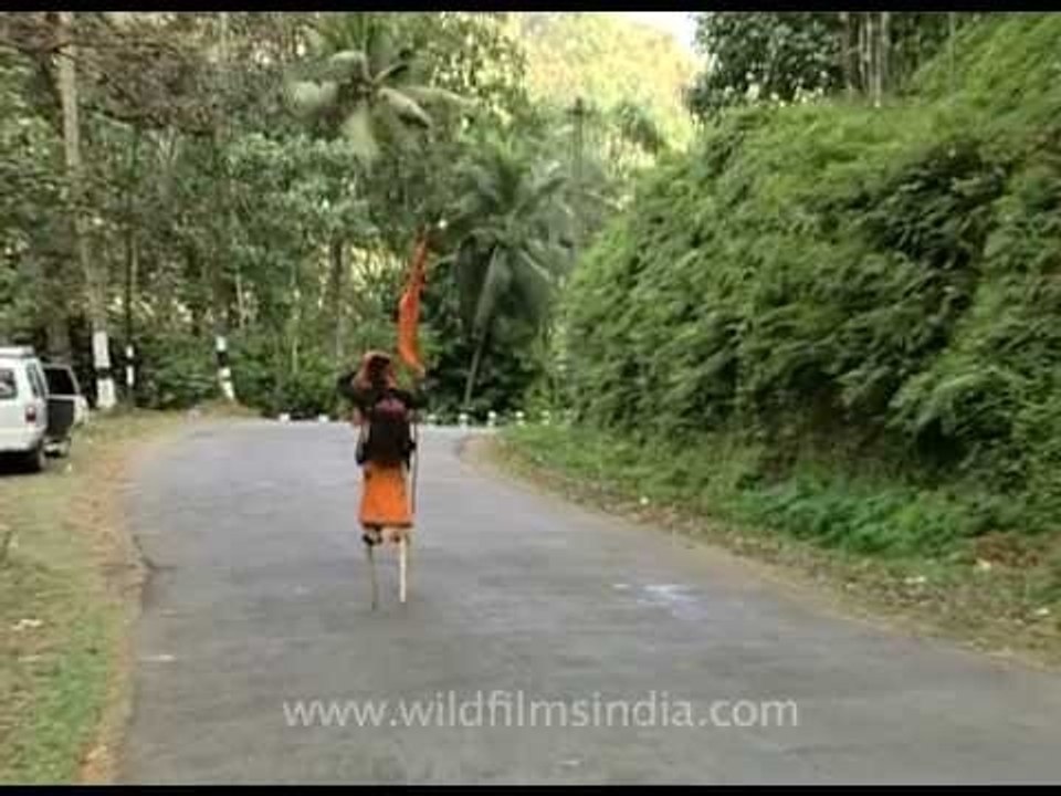 Walking on stilts for the Lord - It happens only in India!!