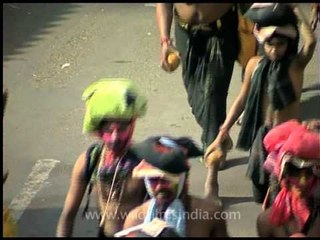 Pilgrims in Sabarimala, kerala