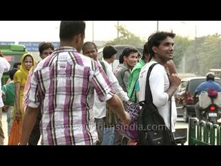 Waiting for the bus at Safdarjung!