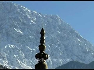 Winter snow as seen from Dharamshala, Himachal