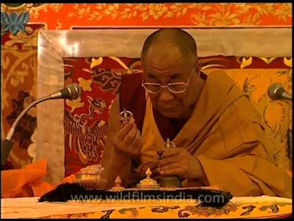 The Dalai Lama at the Kalachakra in Spiti...