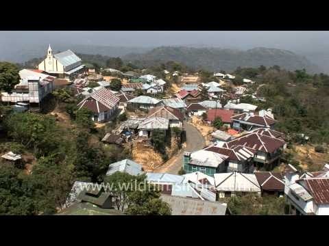 Panaromic view of Mizoram hills from Reiek Tlang