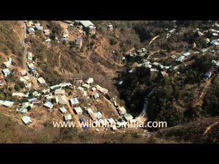 Aerial view of Aizawl town