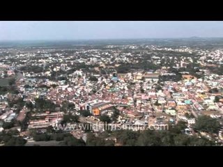 Aerial shot of the city of Thaipusam - Palani!