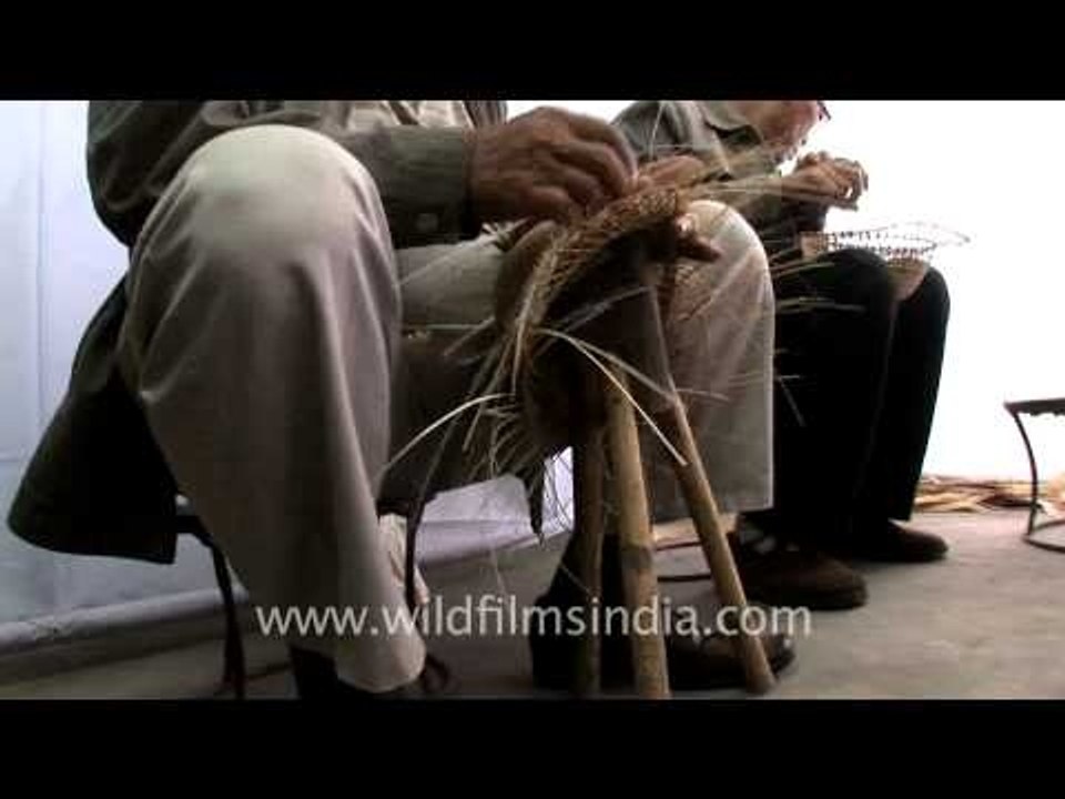 Watch and learn - braiding a Mizo bamboo hat!