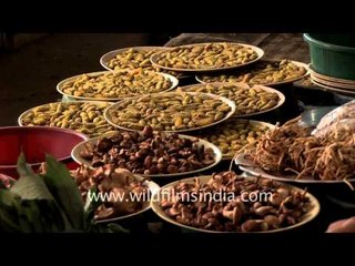 Worms for sale at Mao Bazar, Kohima