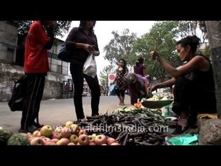 Road side vegetable sales, Aizawl