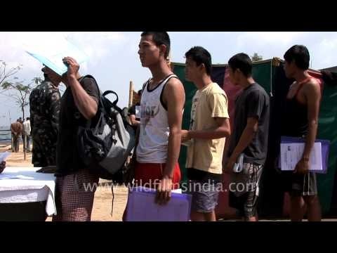 Mizo youths line up for army recruitment, Aizawl