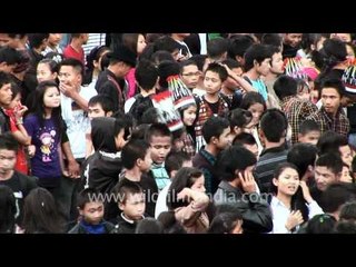 Youths throng Chapchar Kut festival in Aizawl