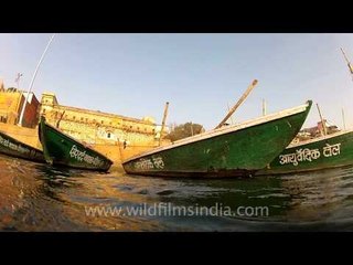 A view from the holy waters of the Ganges